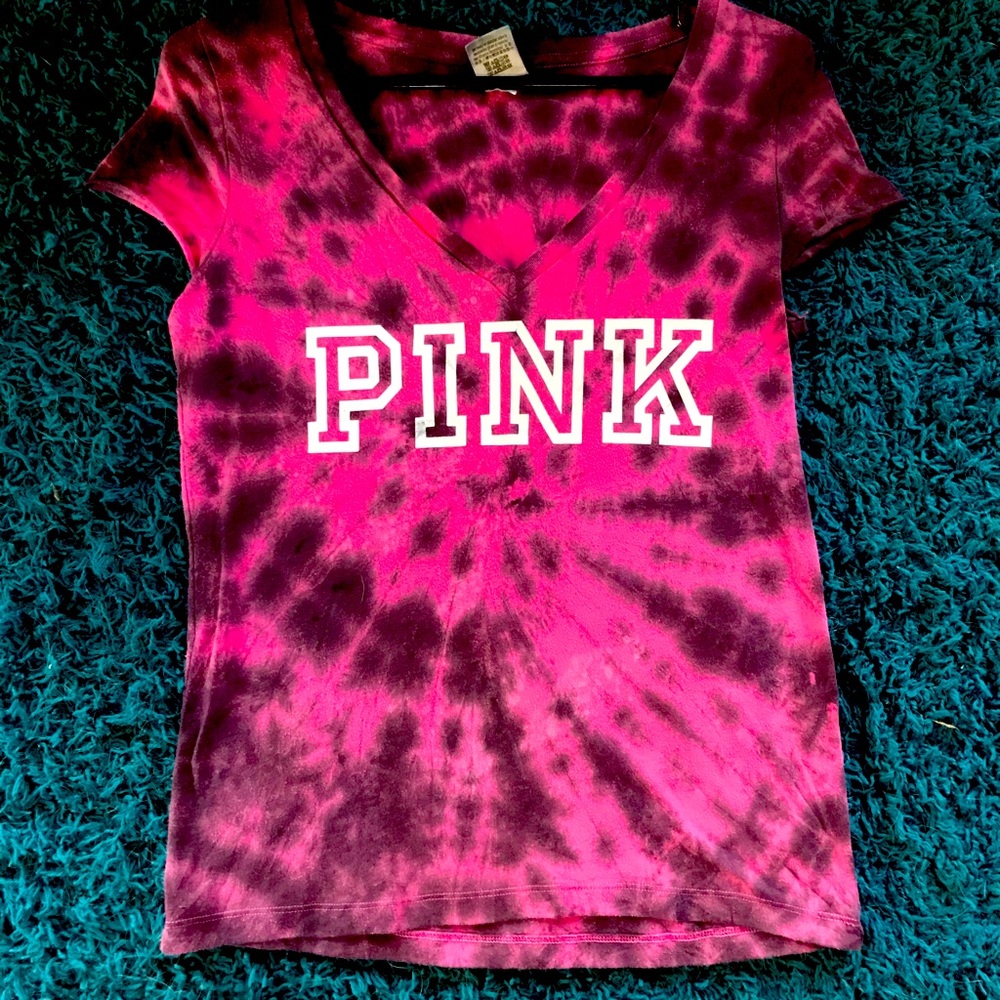 Victoria’s Secret pink tie dye t shirt
